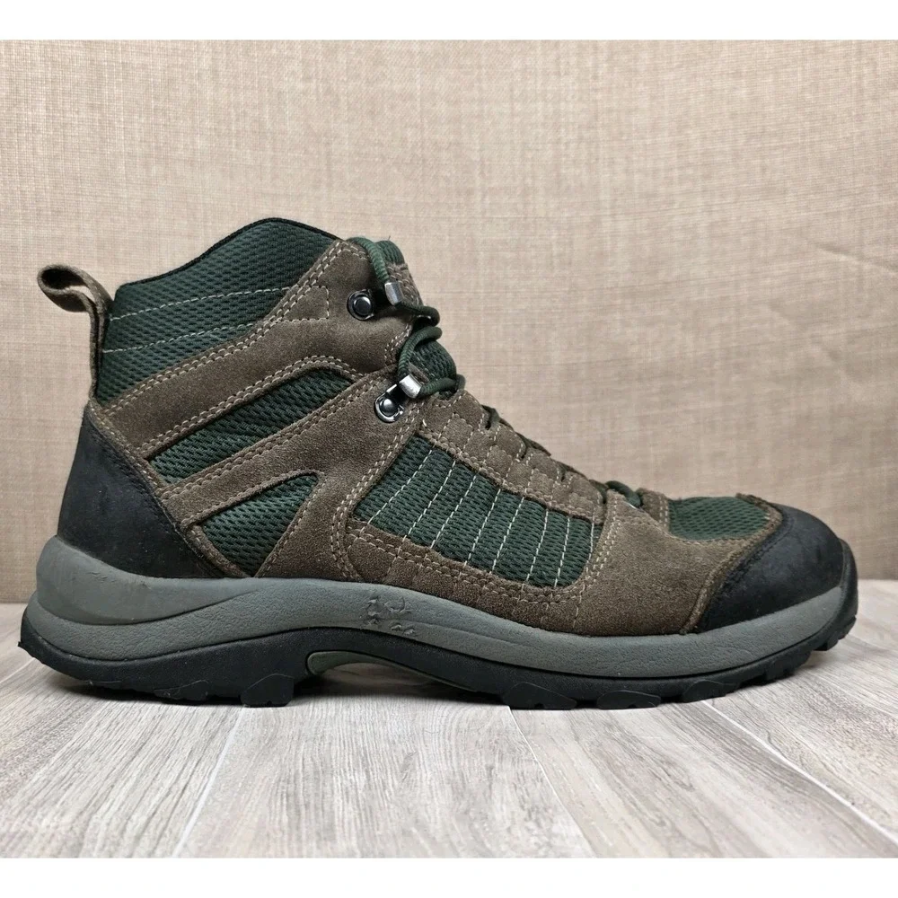 Duluth Trading Co. JackPine Brown Green Walking Hiking Boots Men's Size 13M
